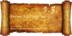 Veres Zétény névjegykártya